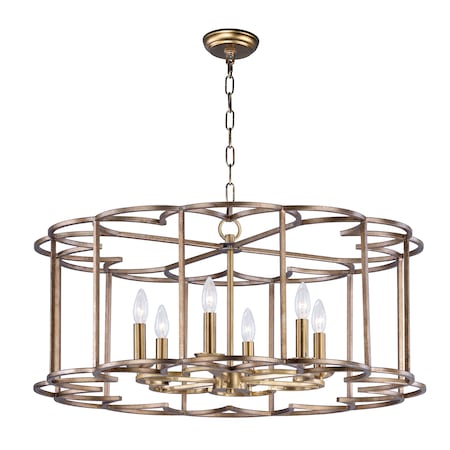 Maxim Lighting Helix 6-Light 31.5" Wide Bronze Fusion Chandelier 24735BZF